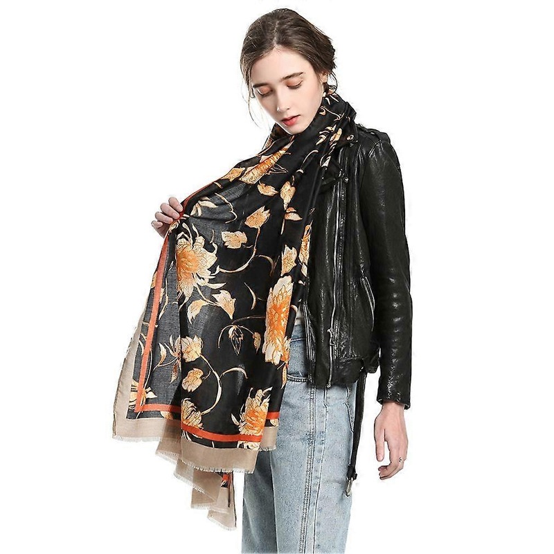 Autumn Winter Thin Scarf Printed Wraps Fashion Lightweight Scarf for Lady | Fruugo SG