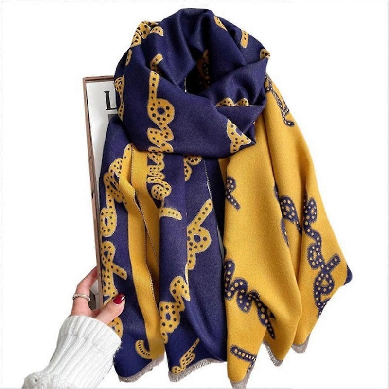 Fringed Pashmina Scarf Long Jacquard Shawl Fashion Thicken Warm Wrap for Lady | Fruugo SG