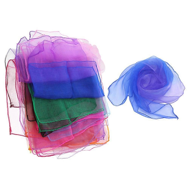 Stage Performance Scarves 10Pcs Assorted Color Square Scarves For Dancers Lightweight Breathable Durable Accessories | Fruugo SG