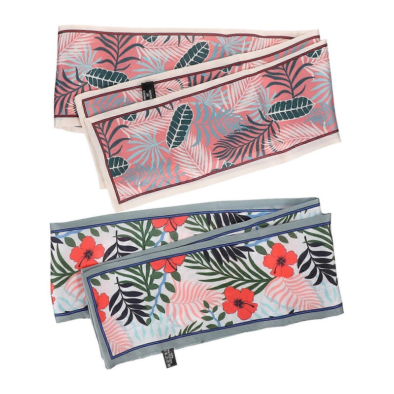 Women Scarves Breathable Neck Scarves Small Silk Feeling Scarf Work 96x9cm Versatile 2Pcs | Fruugo SG