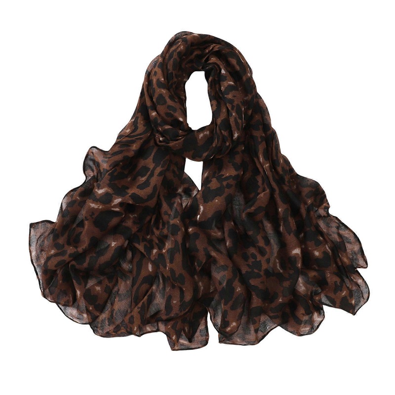 180cm Leopard Print Scarf Fashionable Neck Wrap Shawl Comfortable & Breathable for Women Daily Commute Parties Travel  No. 4 | Fruugo SG