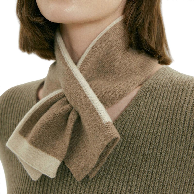 Aesthetic Winter Warm Crossed Scarf Neck Wrap for Adult Office Neck Scarf for Cold Weather Contrast Color Neck Warmer  White white | Fruugo SG