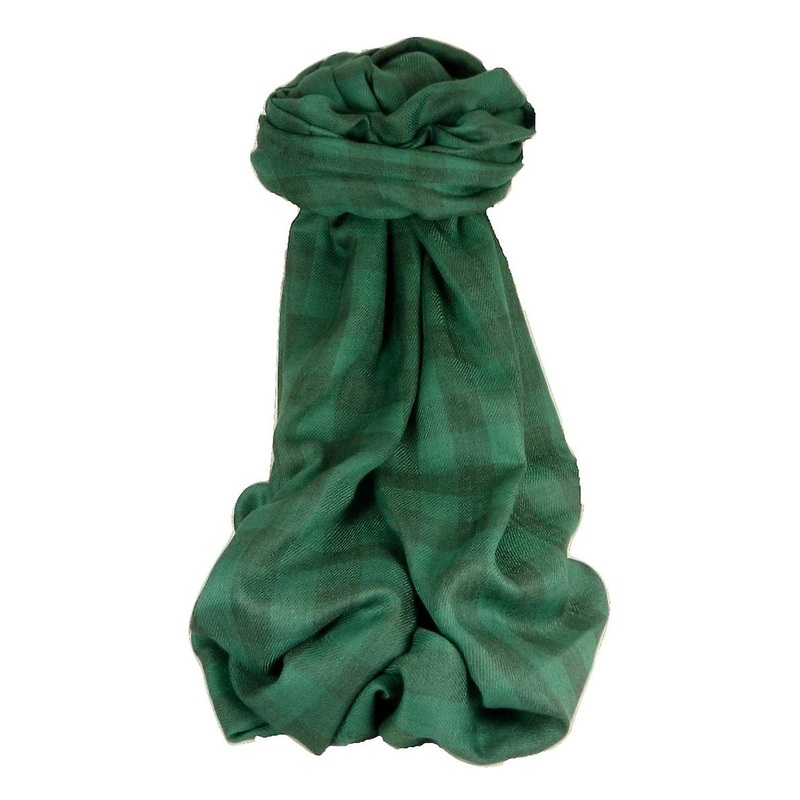 Cashmere Srinagar Muffler Scarf Large Check Emerald by Pashmina & Silk | Fruugo SG