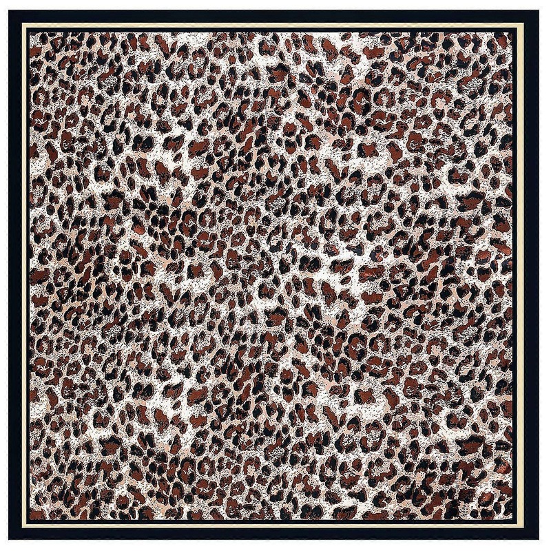 Elegant Leopard Print Scarf for Lady Business Meeting Square Headwrap Headscarf for Work, Leisure, and Social Event  khaki | Fruugo SG