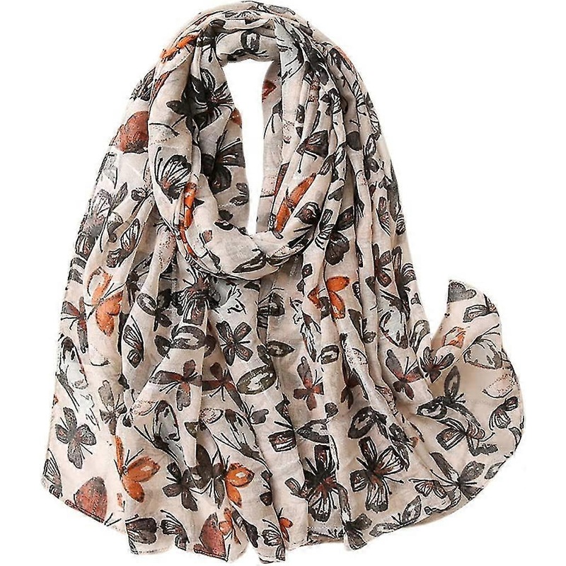 Fashion Scarfs For Women Ladies Butterfly Print Long Floral Neck Scarves Shawl | Fruugo SG