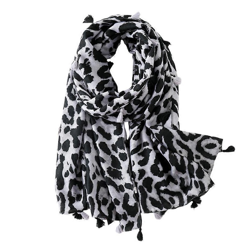 Leopard Print Women Long Style Scarf Family Travel Air Conditioning Room 180x90x0.1cm Cotton Neckwear 1Pcs | Fruugo SG