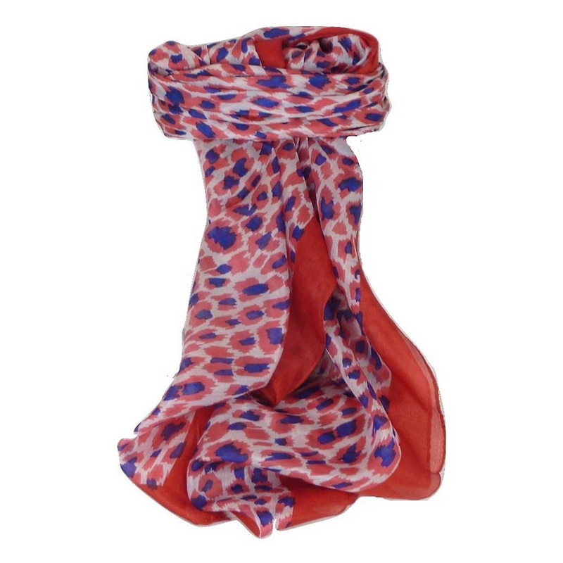 Mulberry Silk Contemporary Square Scarf Vihar Flame by Pashmina & Silk | Fruugo SG