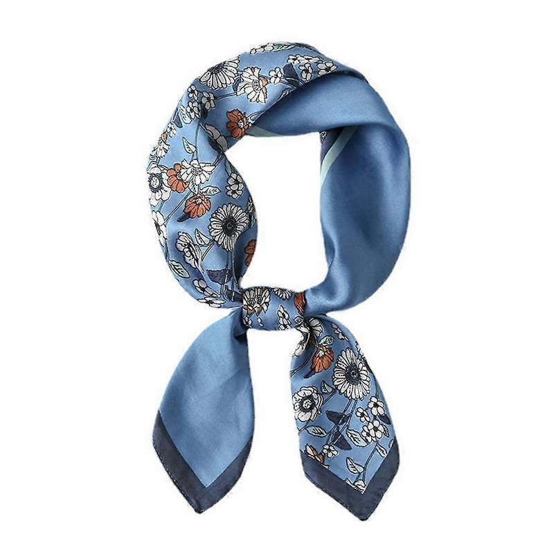 Silk Satin Scarf Women Everyday Use Blue 70x70cm Uniform Accessory 1Pack | Fruugo SG