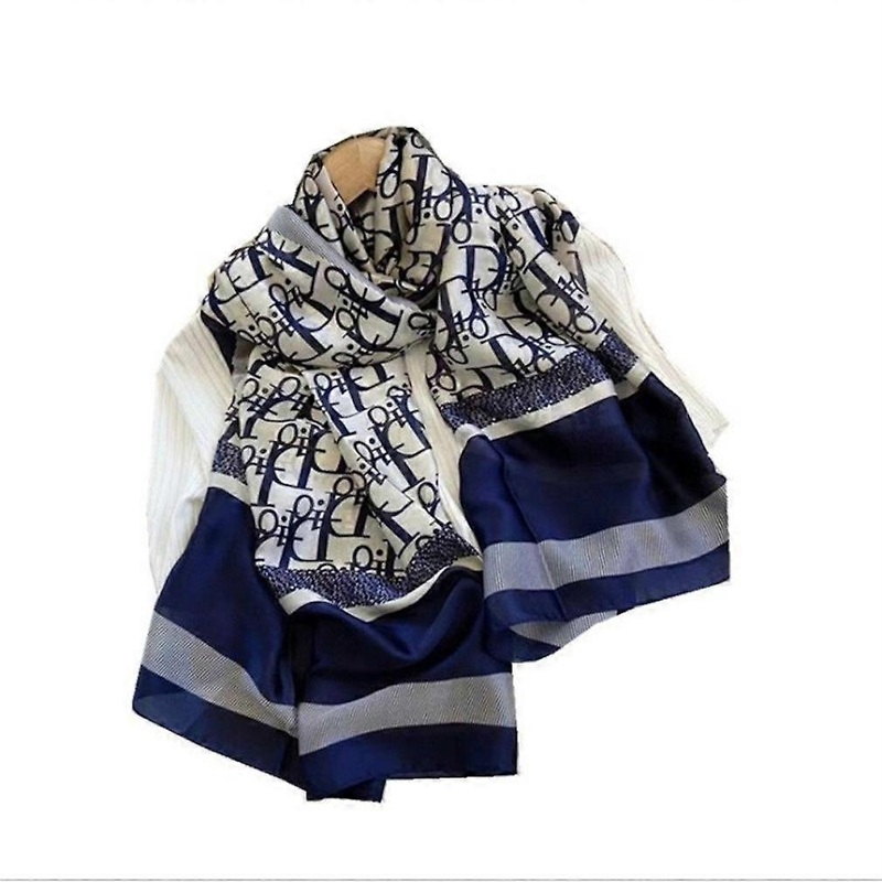 Silky Scarf with Letter Printing Thin Shawl Elegant Wrap Summer Beach Cover for Lady | Fruugo SG