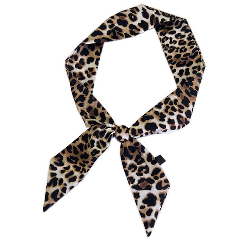 Unique Leopard Patterned Narrow Neck Scarf Decorative Neckerchief Daily Bag Decorations Fashion Clothing Accessory  1 large leopard prin | Fruugo SG