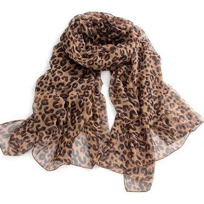 Women Large Leopard Animal Print Lightweight Soft-touch Rectangle Everyday Olaof Scarf | Fruugo SG