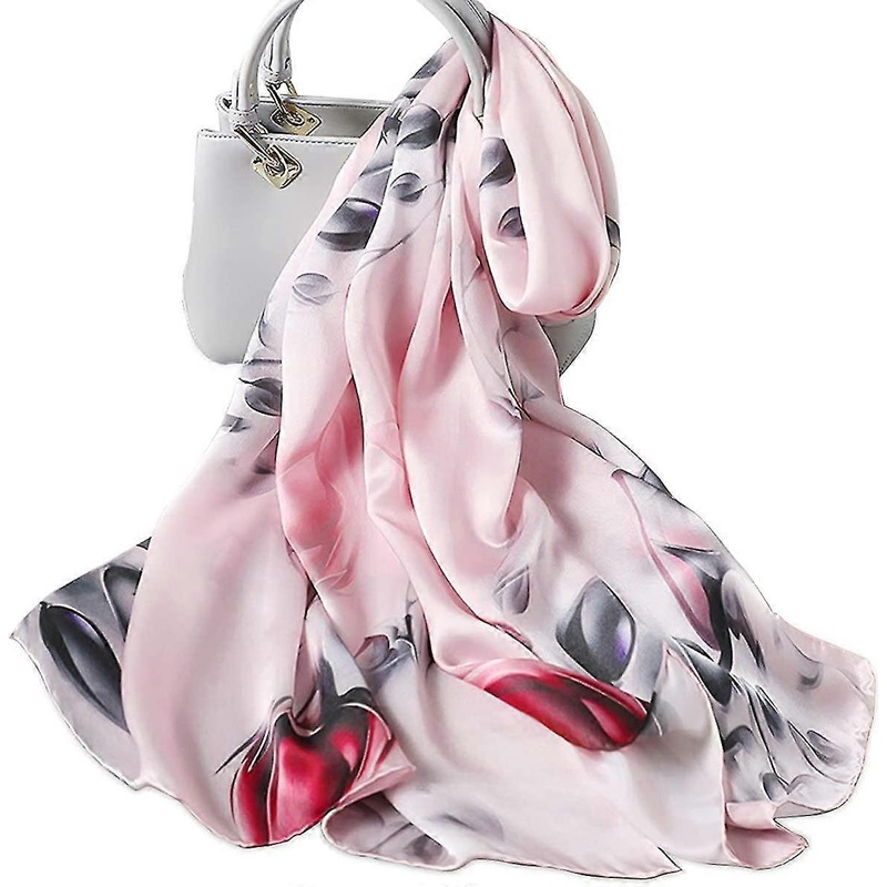 Women’s Silk Scarf Flower Printed Fashion Elegant Style Long And Soft Shawl Wrap Warm Olaof Scarf | Fruugo SG
