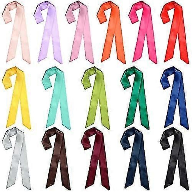 16 Pack Hair Ribbons For Women 40 Inches Neck Scarf Purse Scarf Handbag Scarf Handle Ribbon Hair Sca | Fruugo SG