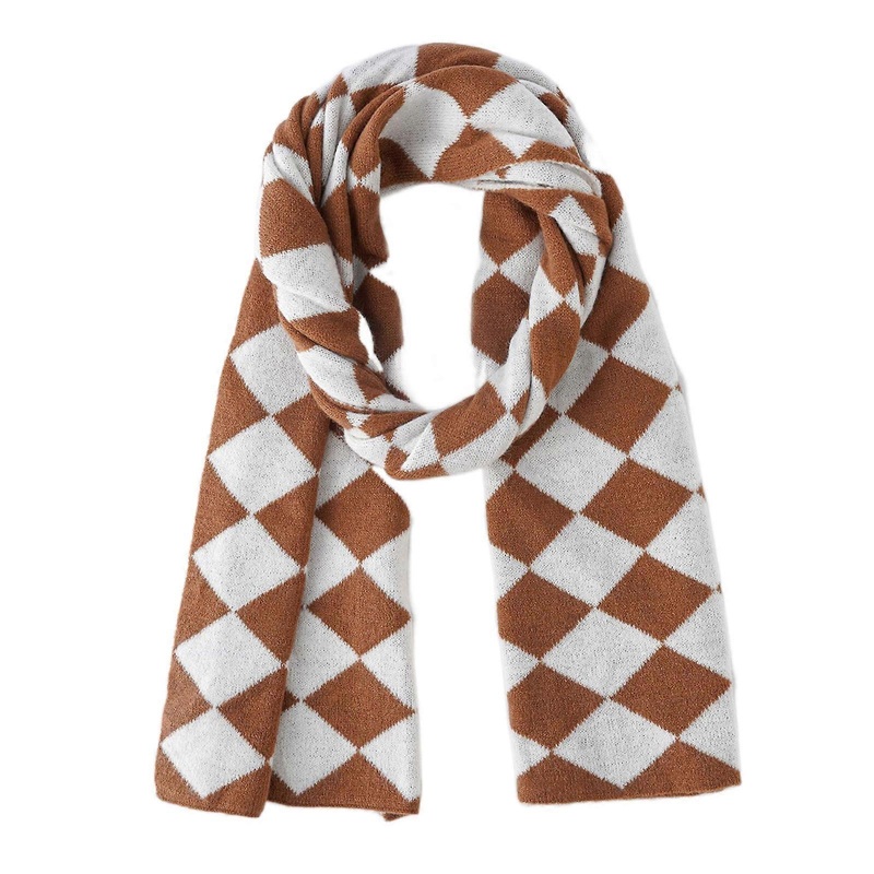 Buffalo Plaid Scarf Diamond Grid Winter Scarfs For Women Black Neck Warmer Diamond Plaid Scarf Shawls And Wraps  Brown | Fruugo SG