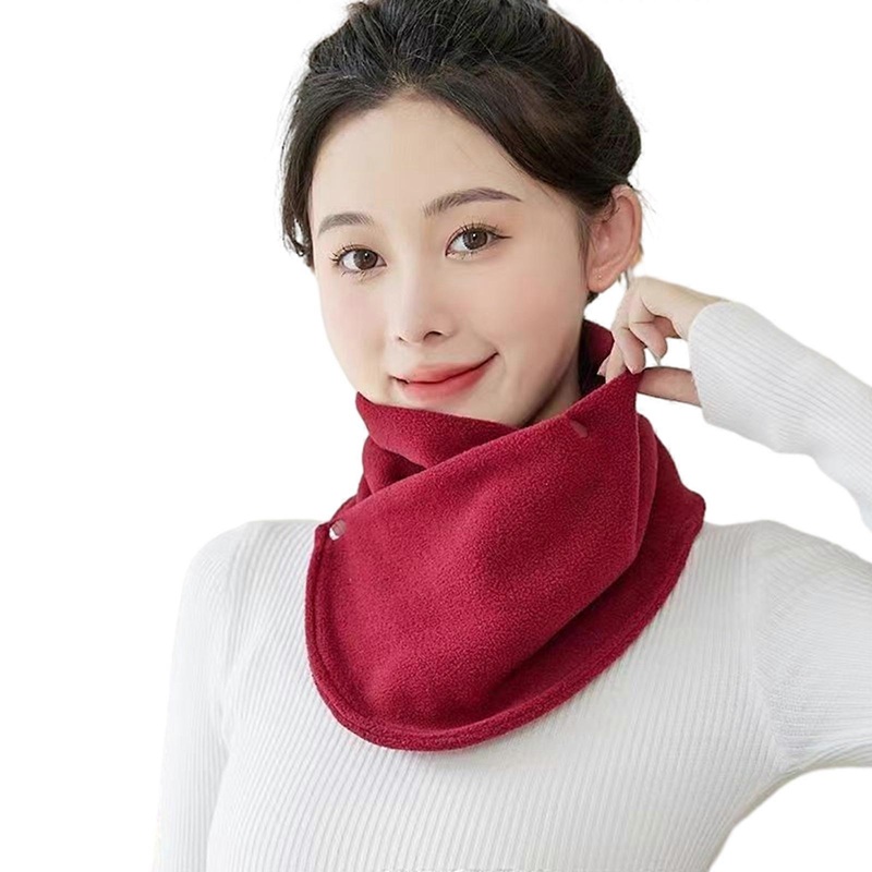 Fleece Thick Bandana Neck Tube Scarf Winter Ear Warmer Scarf Neck Warmer Adjustable Neck Collar Outdoor Face Ski Mask  Burgundy | Fruugo SG