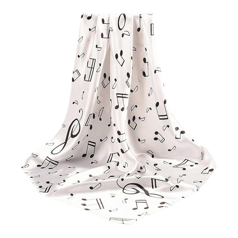 Large Scarf Musical Note Shawl for Male Women Multifunctional Head Scarf Unisex Versatile Outdoor Scarf Shawl Daily Wear White | Fruugo SG