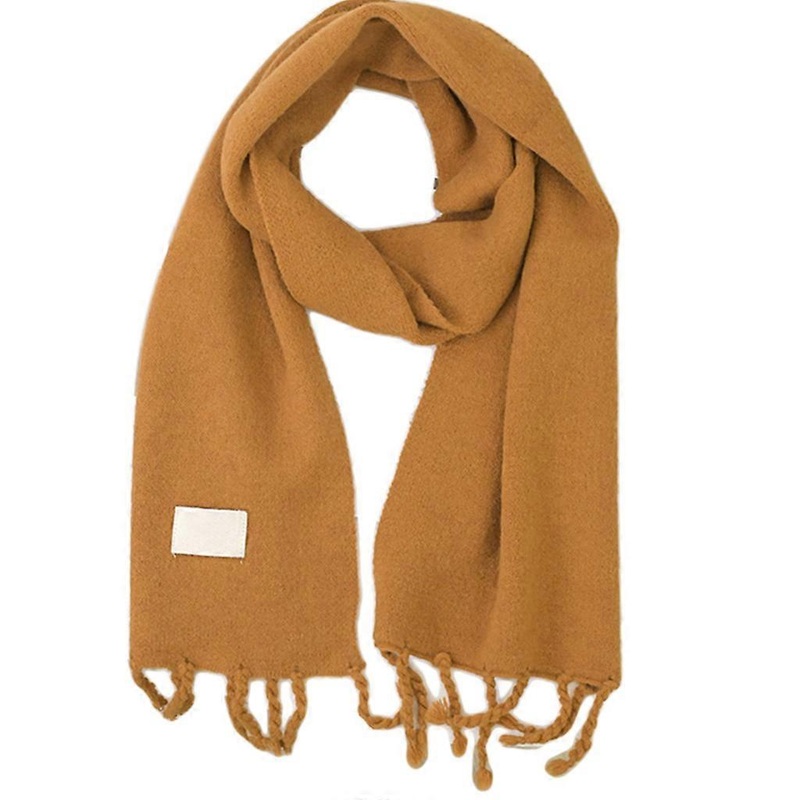 Scarf For Women Lightweight Solid Color Scarf With Tassels Big Shawl Long Imitation Cashmere scarf Ladies Pure Color  Ginger | Fruugo SG