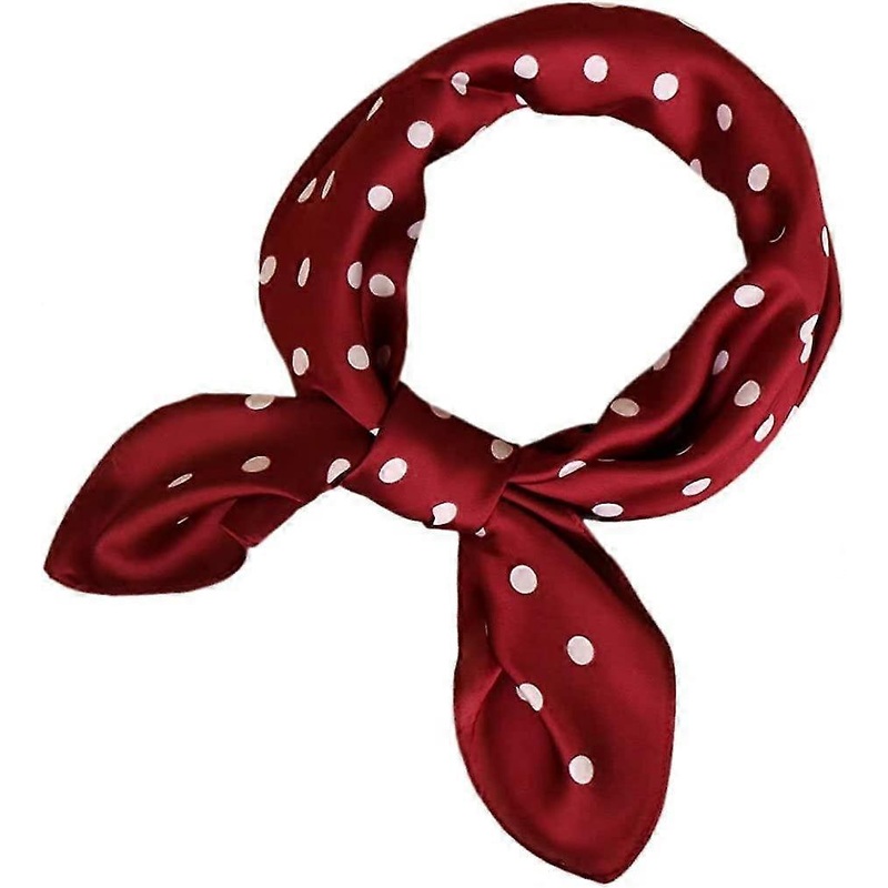 Square Satin Scarf For Women Polka Dot Ribbon Scarves 27 By 27 Inch | Fruugo SG