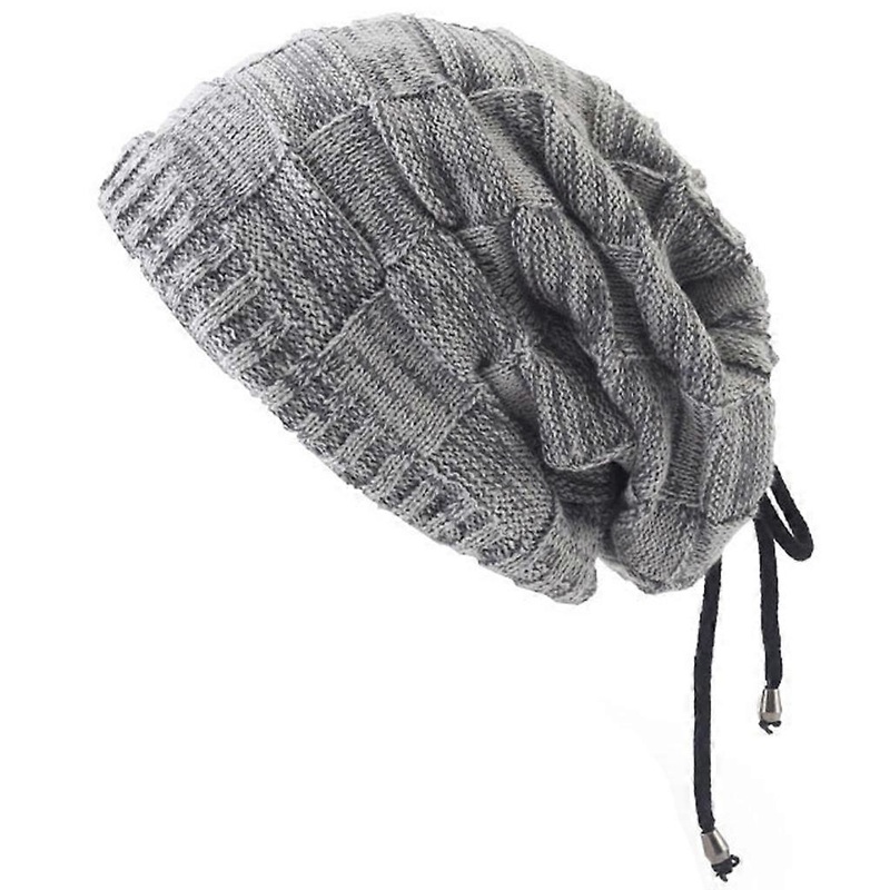 Winter Neck Gaiter Multi-Purpose Knit Beanie Hat Faux Fleece Lined Circle Scarf  Gray | Fruugo SG