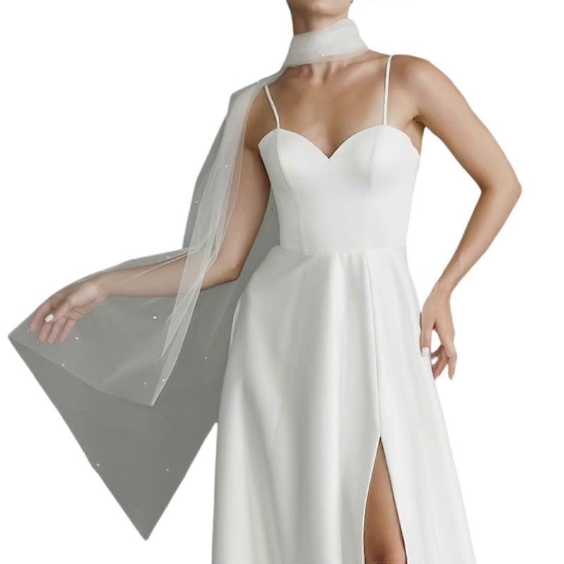 Woman Mantilla Shawl Wedding Church Tulle Scarf Soft Scarf Wrap Wedding Mantilla Shawl Neck Cover | Fruugo SG