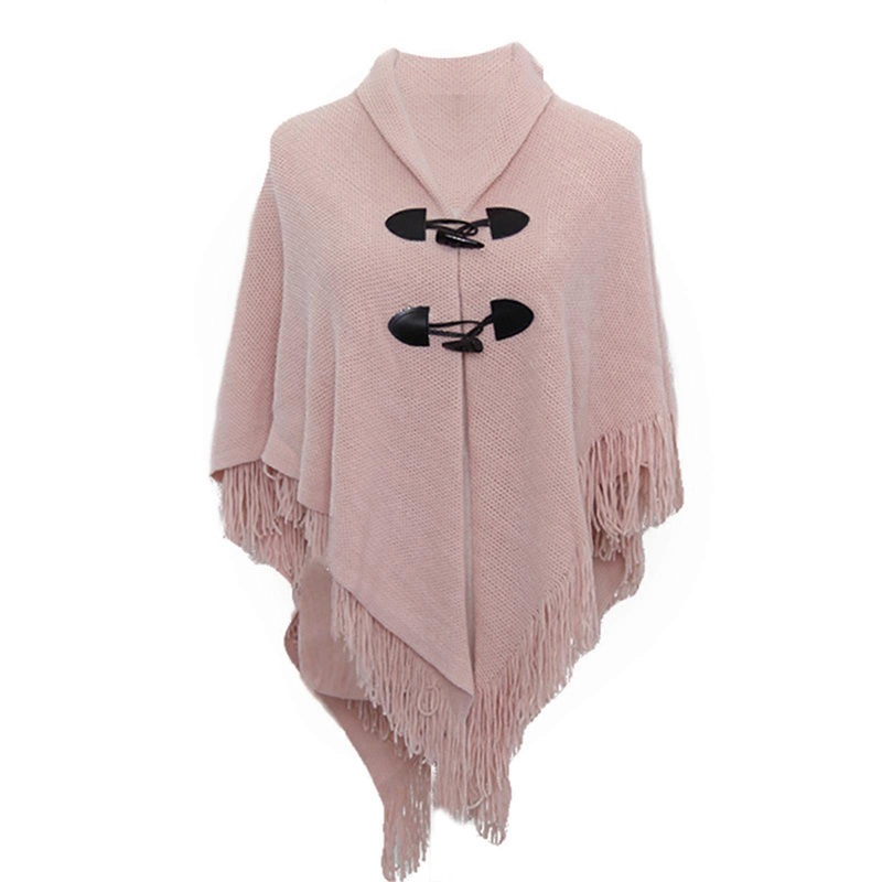 Women Shawl Wrap Poncho Ruana Cape Cardigan Sweater Open Cloak Shawl Wrap Poncho With Button Winter Poncho Cape Shawl  Pink | Fruugo SG