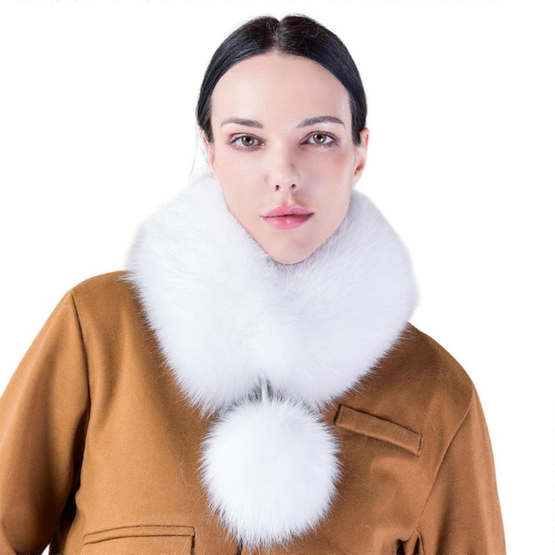 Women Winter Neck Warmer Stylish Scarf Cold Weather Furred Versatile Neck Wrap Winter Thicken Windproof Soft Scarf  White | Fruugo SG