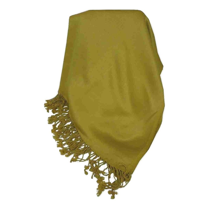 Bamboo Satin Pashmina in Gold by Pashmina & Silk | Fruugo SG