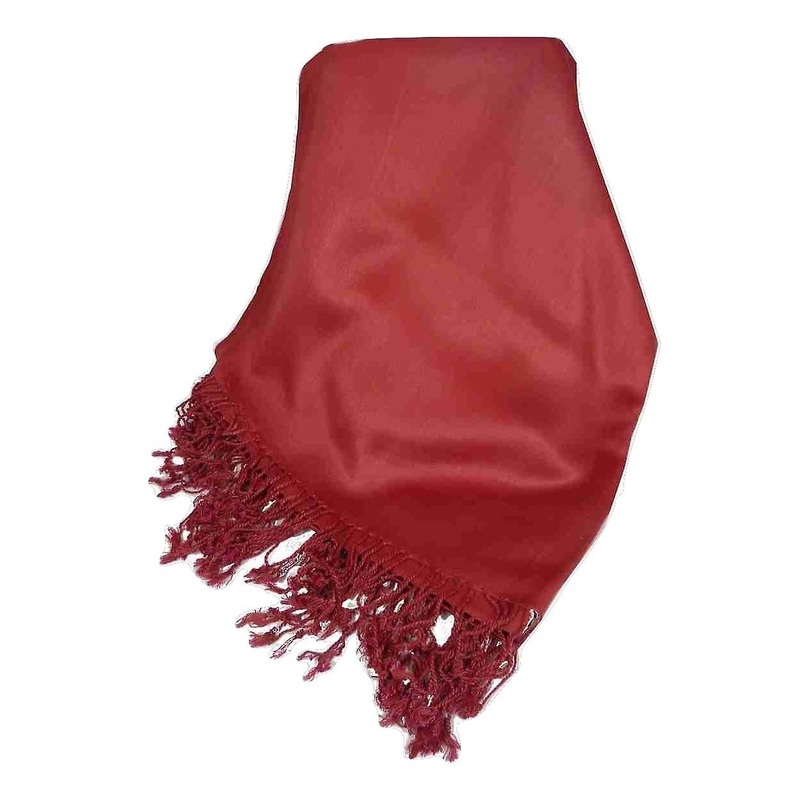Bamboo Satin Pashmina in Rose by Pashmina & Silk | Fruugo SG