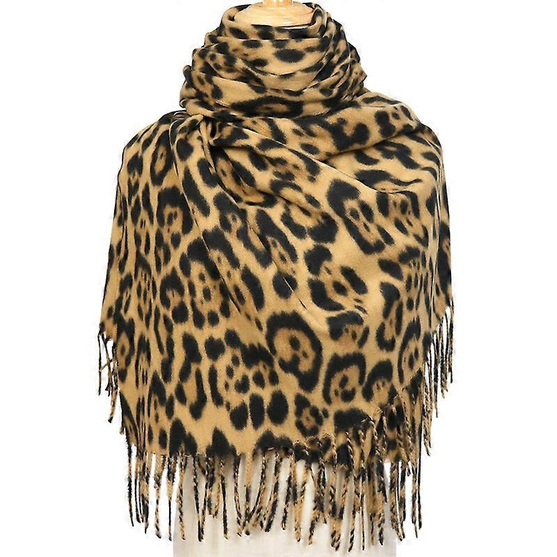 Cashmere Tassel Warm Leopard Scarf | Fruugo SG