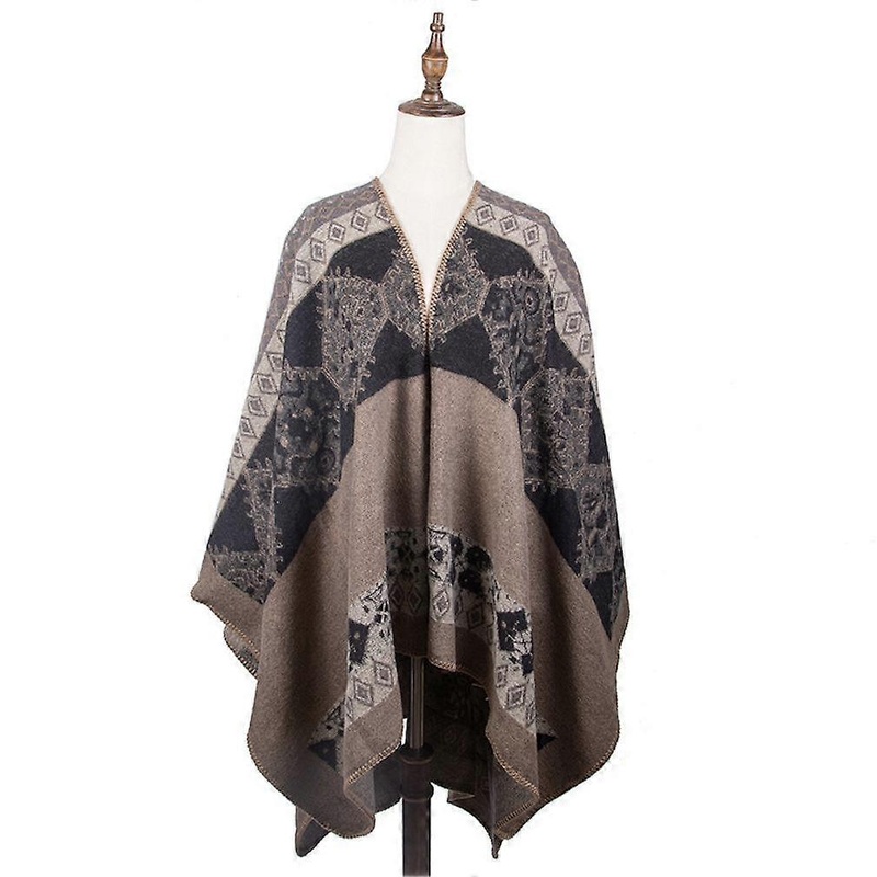 Knitting Shawl Scarf Open Front Poncho Winter Cardigant with Tassel for Lady | Fruugo SG