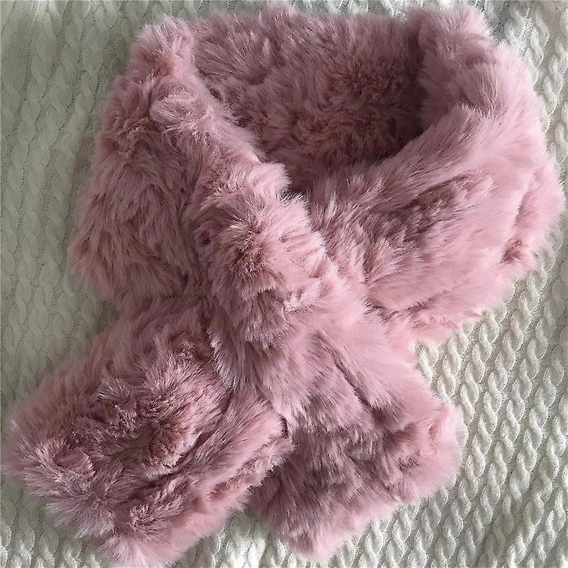Ladies Winter Scarf Winter Cute Warm Wild Plush Scarf Adult Cute Scarf Thickened Schoolgirl Pink | Fruugo SG