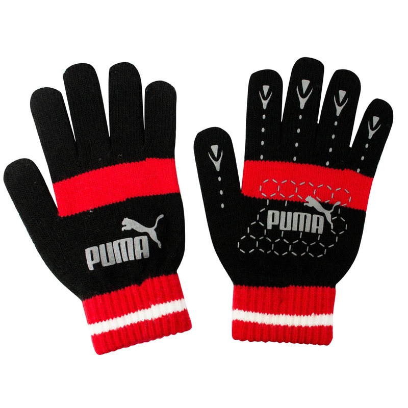 Puma No 1 Logo Cat Magic Winter Unisex Gloves 7G Black Red 041504 03 | Fruugo SG