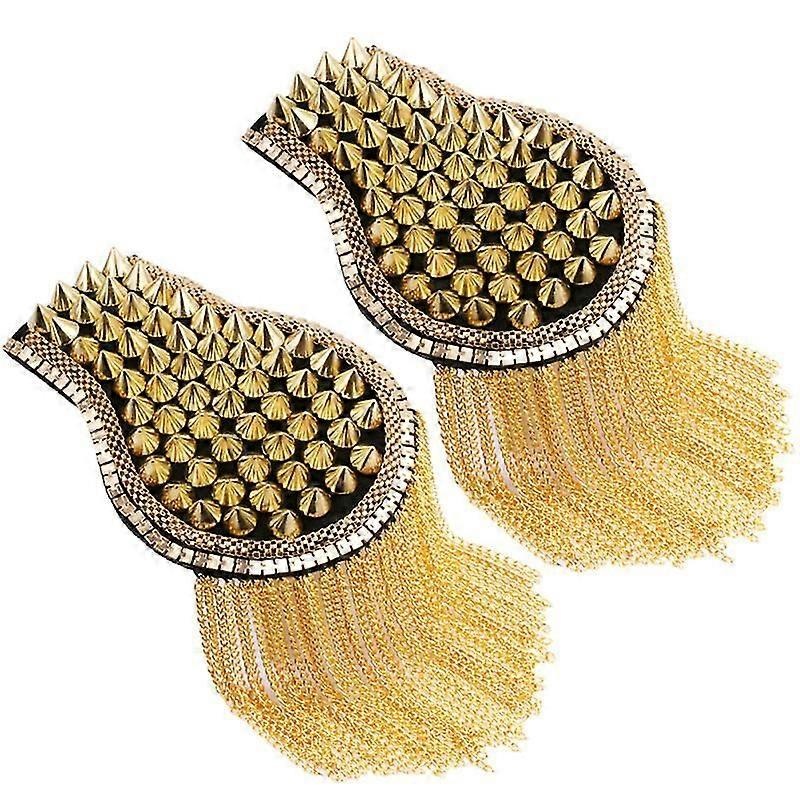 1 Pair Fashion Epaulet Riveted Tassel Epaulet Decors Stage Costume Accessories | Fruugo SG