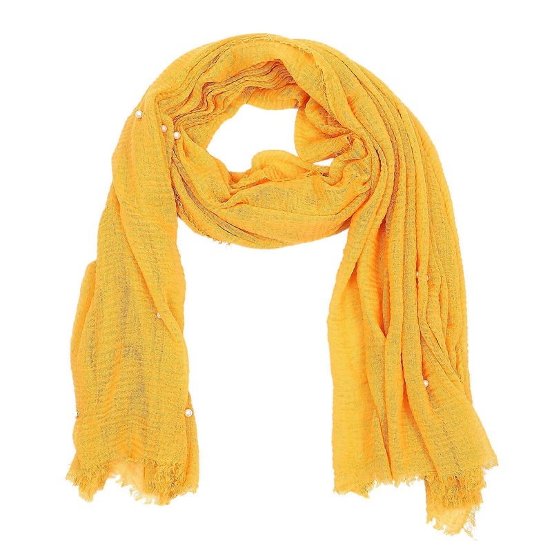 Cotton Scarf Stylish Shawl Outdoor Casual Wear 190x100x0.2cm Pearl Decoration Rectangular Comfortable 1Pack | Fruugo SG