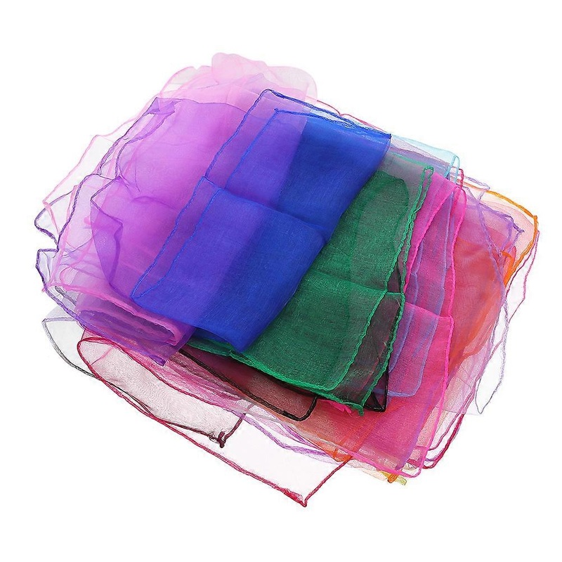 Dance Props Juggling Scarves Musical Play Accessories Assorted Color 60.00X60.00X0.10CM Chiffon Accessory 12Pcs | Fruugo SG