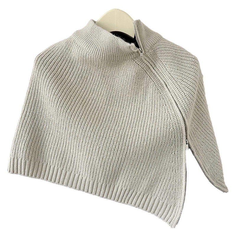 Graceful Knit Shawl for Special Event Wrap Casual Costume Crocheted Turtleneck Stylish Knit Shawl Versatile Wrap  off white1 | Fruugo SG