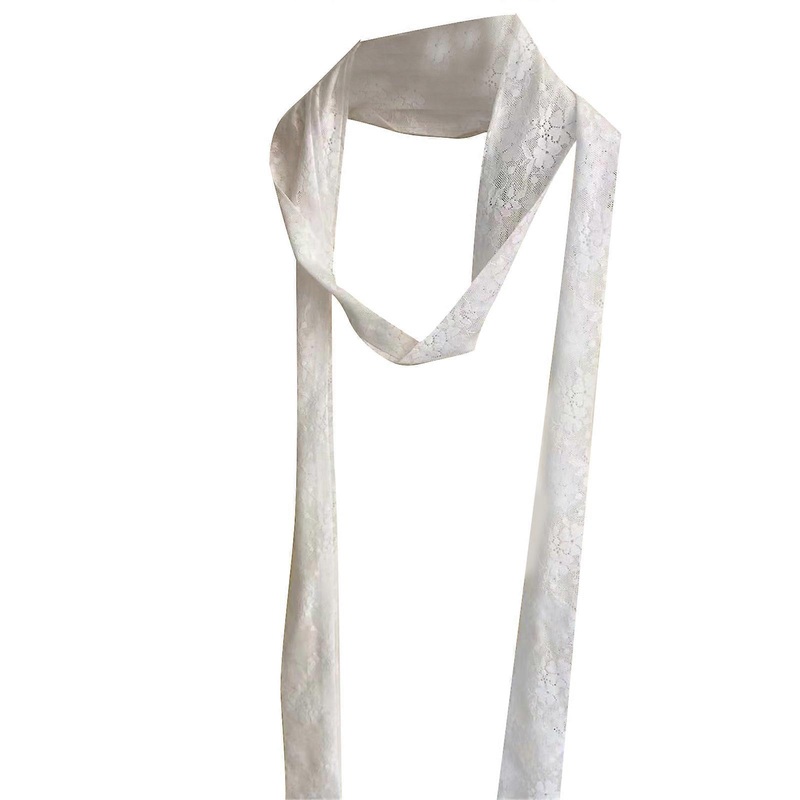 Narrow Lace Scarf Decorative Hair Scarf Elegant Neckwear for Girl Lace Tied Hair Scarf Neckwear Ribbon Scarf Waistband  large white flowers | Fruugo SG