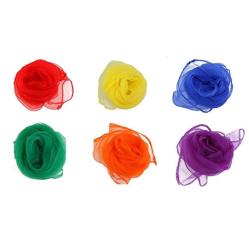Veils For Kids Dance Square Veil Scarf Children Super Thin Orange 6Pcs | Fruugo SG