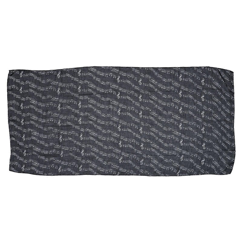 Women’s Fashion Scarf Long Music Symbol Note Shawl Black Viscose Sun Protection 1Pack | Fruugo SG