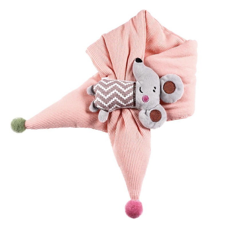 Woolen Yarn Children Scarf Warm Comfortable Cartoon Little Mouse Cross Pale Pink 72x10cm 1Pcs | Fruugo SG