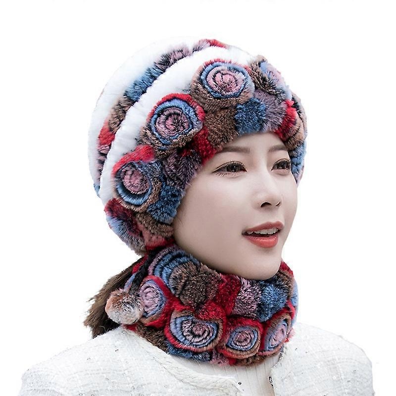 1 Set Women Hat Collar Set Colorful High Elasticity Cozy Plush Thick Ear Protection Regular Fit Neck Protection Women Hat Scarf Set for Daily Wear | Fruugo SG