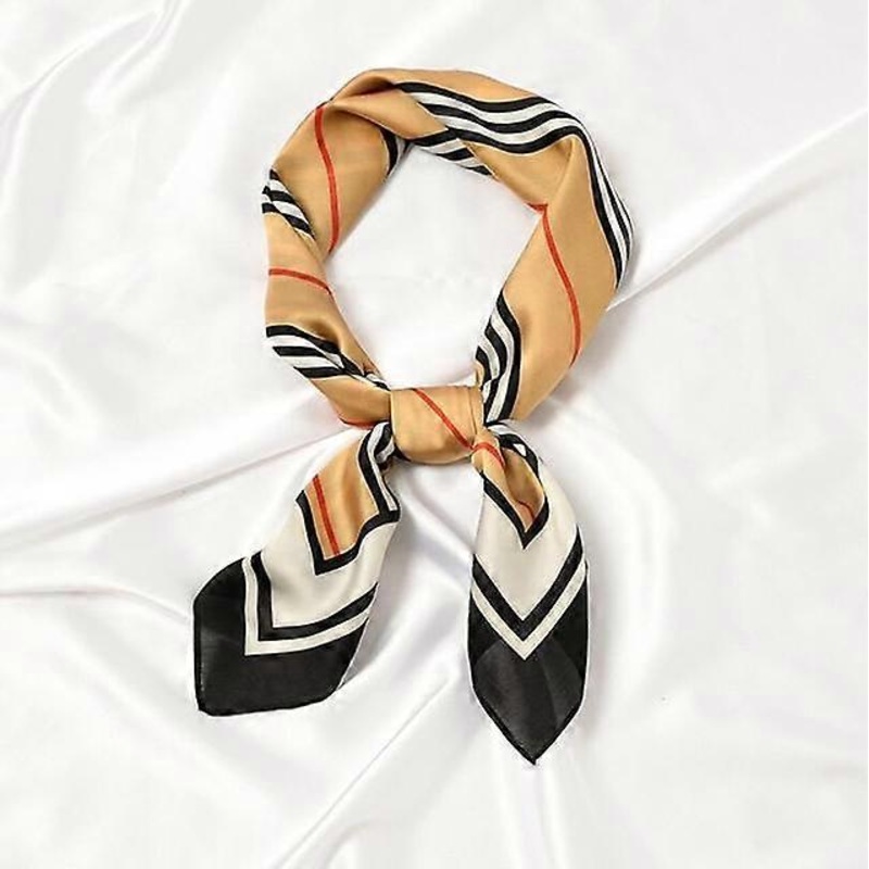 2021 New 70x70cm Women Multifunction Polyester Silk Head Scarf Elegant Stripes Prints Casual Small Square Wraps Scarves Shawls | Fruugo SG