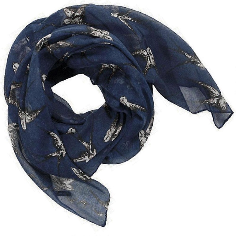 Beautiful Scarf Voile Shawl Stole Wrap Women Four Seasons Sun Block Blue 180cm Long | Fruugo SG