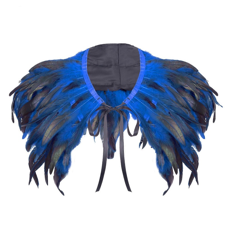 Colorful Feather Shoulder Wrap for Woman Cosplay Feather Shrug for Halloween Cosplay and Carnivals Celebrations  Royal Blue | Fruugo SG