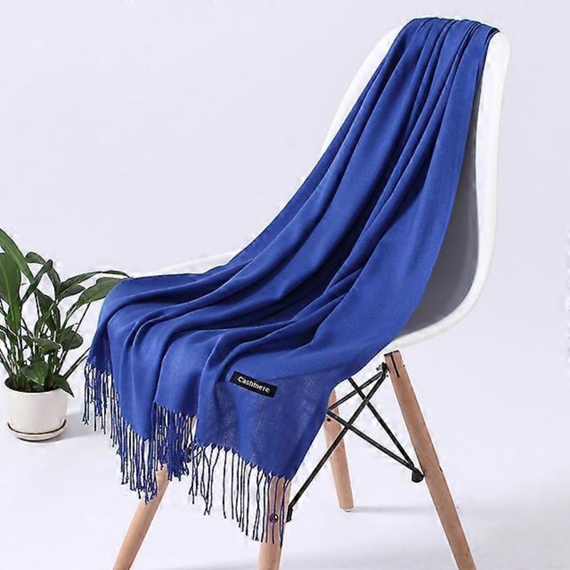 Fashion Solid Color 2022 Women Scarf Winter Hijabs Tassels Long Lady Shawls Cashmere Like Pashmina Bandana Scarves Wraps Echarpe | Fruugo SG