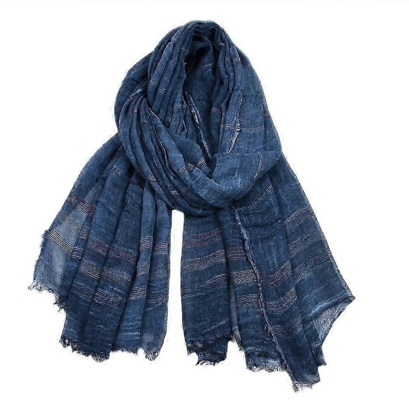 Men’s Winter Scarf – Cotton Linen Blend, Yarn-Dyed Striped Shawl with Tassels, Stylish Accessory for Cold Weather | Fruugo SG