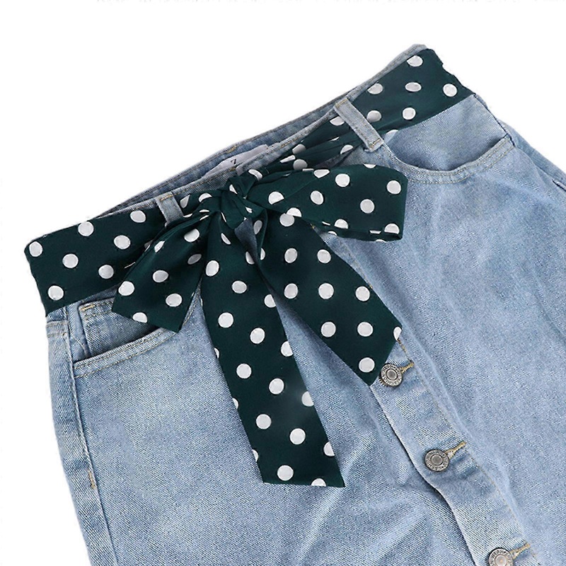 Women’s Stylish Dot-Print Neckwear with Elastic Waistband – Formal Scarf and Necktie Accessory in White Polka Dots Design | Fruugo SG
