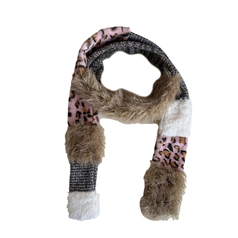 Animal Leopard Pattern Scarf Patchwork Neck Scarf for Women and Girl Fashion Knitted Thin Neckwear for Everyday Use | Fruugo SG