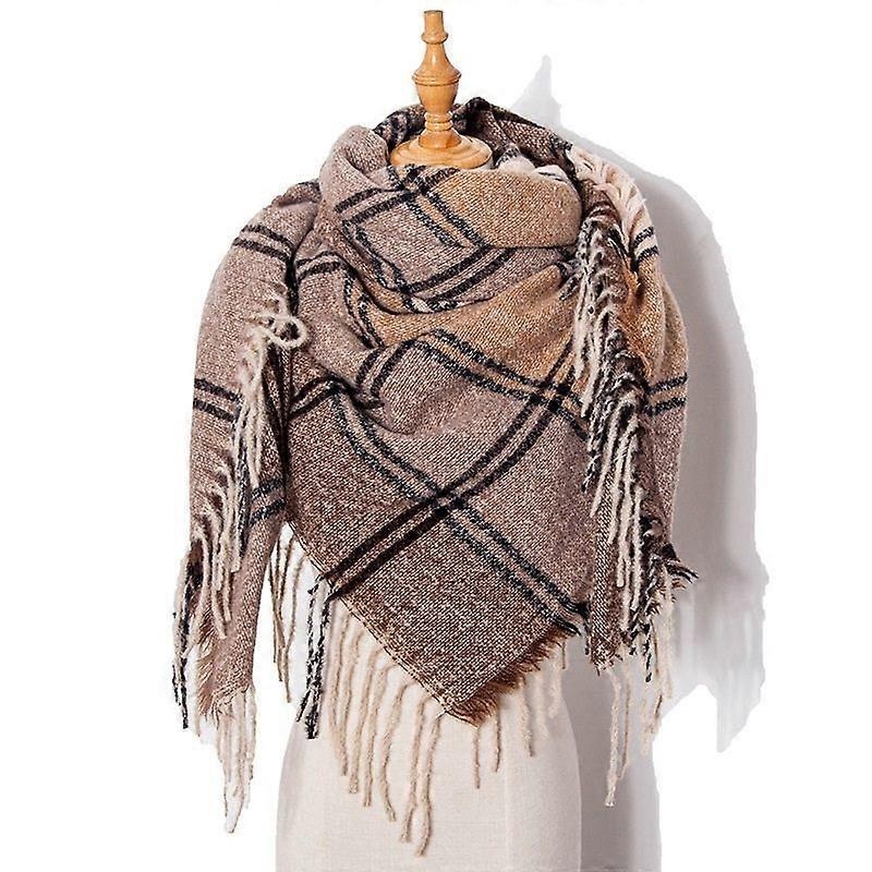 Autumn&Winter Fringed Scarf Thickening Shawl 145cm | Fruugo SG