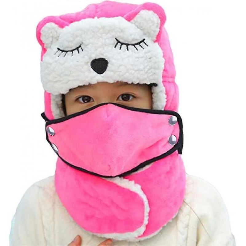 Kids Girls Soft Plush Faux Fur Hat Scarf Gloves Combination Scarf Gift, Soft And Comfortable, Adjustable Neck. | Fruugo SG